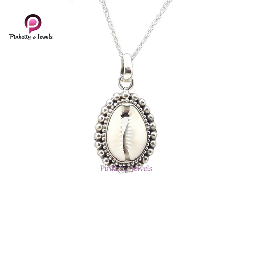 Natural Sea Shell 925 Silver Necklaces Natural Sea Shell 925 Silver Necklaces