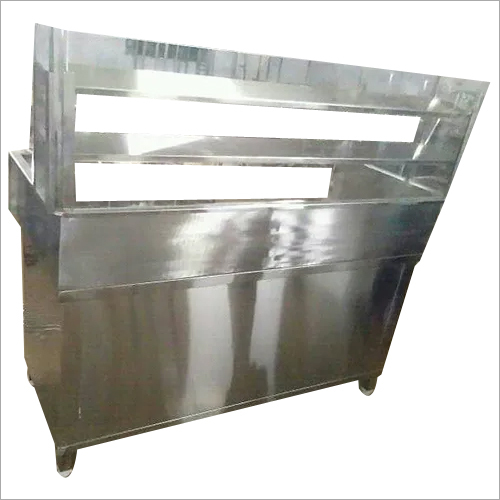Kitchen Display Counter - Glass & Stainless Steel | Polished Surface, Long Service Life