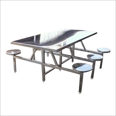 Silver Commercial Dining Table
