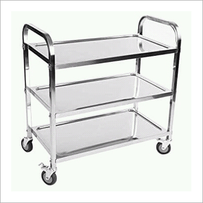 SS Trolley - Steel Material, Non-Foldable Design | Durable, Eco-Friendly Trolley for Versatile Uses