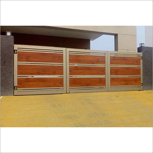 SS Main Gate - Stainless Steel, Customized Design, Silver Finish | Eco-Friendly Construction, Durable Gates for Stylish Entryways