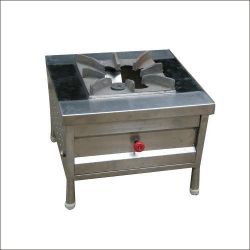Stock Pot Range - Stainless Steel 24"x24"x18" Dimensions Matte Finish | Heavy Duty Pan Support Manual Ignition ISI Gas Fittings 01 Burner