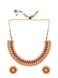 Copper Choker Necklace Jewelry Set