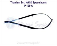 Ophthalmic Titanium Sci. N H & Speculums Instrument - Titanium, Standard Size, Manual Operation | Waterproof, Reusable, Polished Finish, Handheld Surgical Tool