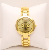 Golden Watch With Diamond