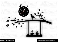 Bird acrylic wall clock
