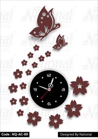 Butterfly design wall clock