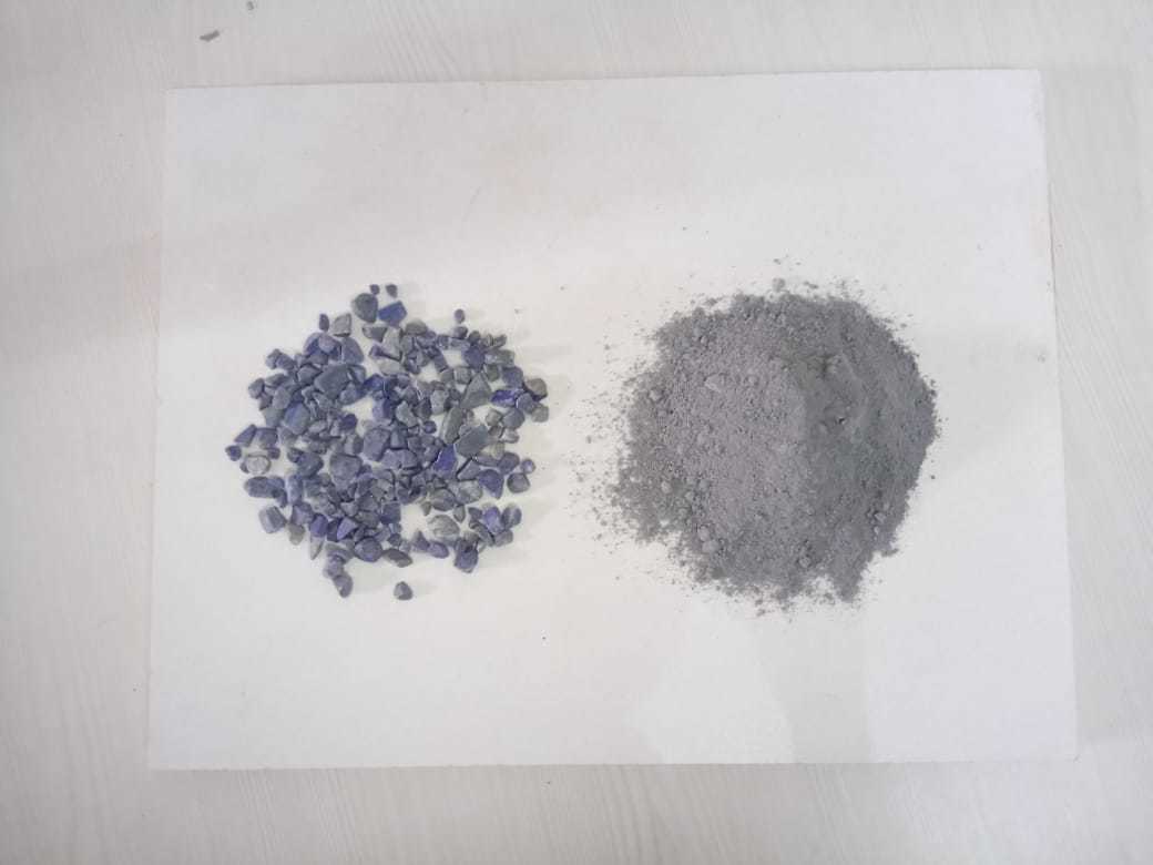 Lapis Lazuli Aggregate stone and fine 150 mesh Powder