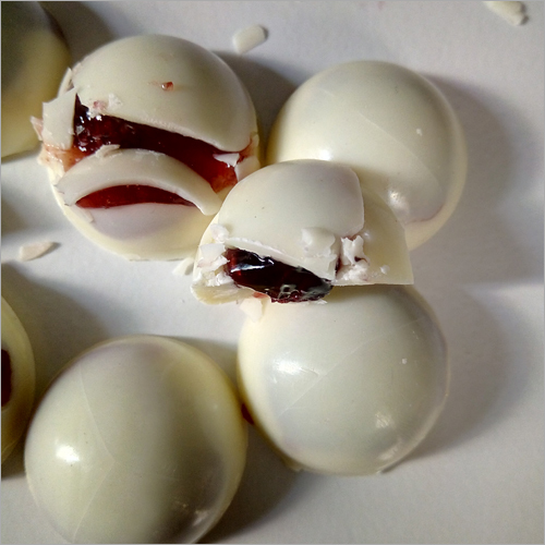 Handmade Centre Filled Chocolate - Customized Pack Size | Solid White Chocolate with Soft Outer Cover Shelf Life: 1 Year Store in Cool & Dry Place