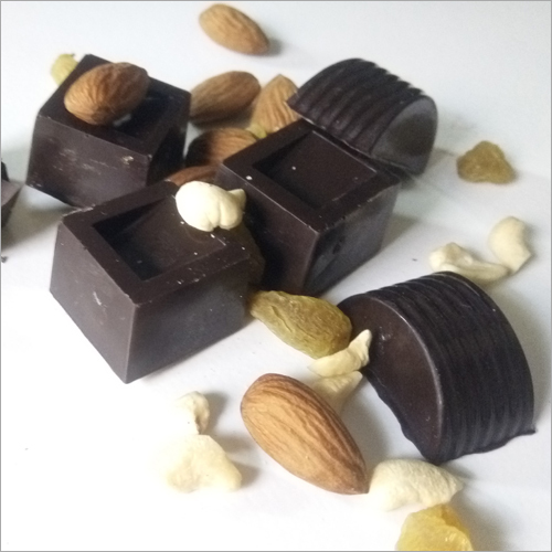 Brown Handmade Fruit And Nut Chocolate
