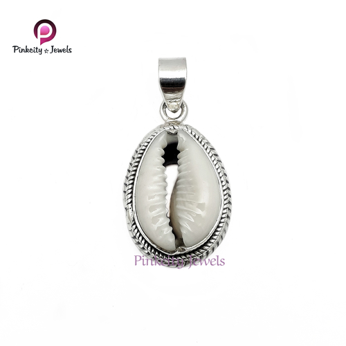 Natural Sea Shell 925 Silver Pendant Size: Customized