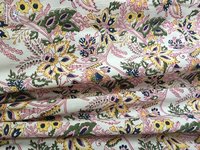 Hand Block Floral Print Cotton Fabric