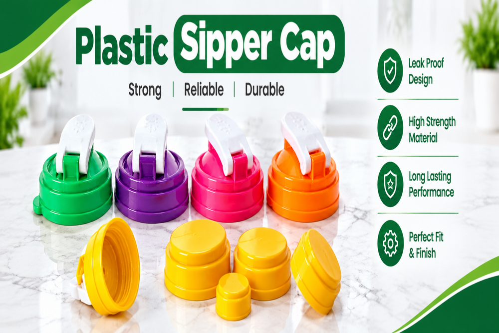Plastic Sipper Cap - Color: Black