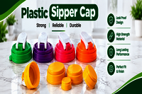 Plastic Sipper Cap - Color: Black