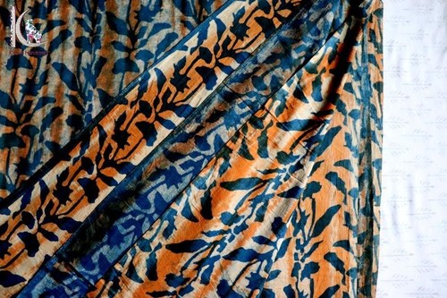 Indigo Blue Dabu Print Fabric