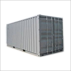 Used Shipping Container - Metal, Gray, Coated | Portable, Isolated, Open Top, Industrial Use