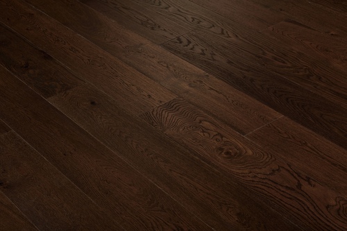 Dark Carbonised Engineered Oak - Wood Material, Sleek Dark Finish, Durable and Versatile Design for Flooring and Furnishing Applications