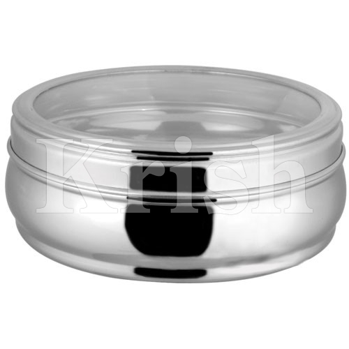 As Per Requirement Belly See Through Round Container