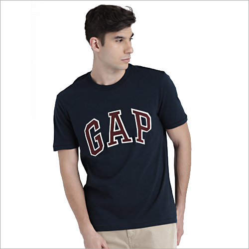 Black Mens Round Neck T-Shirt