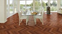 Herrinbone Smoked Oak Flooring - Wood Material | Elegant Design, Rich Color Depth, Durable Finish, Eco-friendly Choice