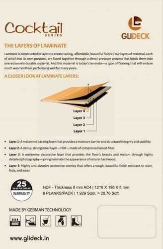 Laminated Flooring - Wood Material | Durable, Water-Resistant, Elegant Finish, Versatile for Residential and Commercial Spaces