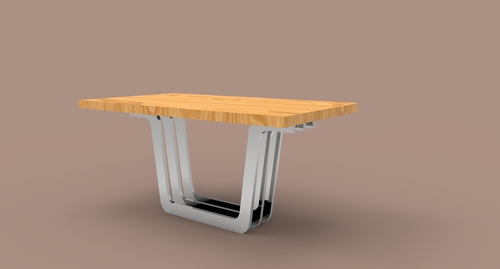 Wooden Iron Table - Color: Multocolor
