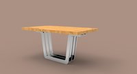 wooden iron table