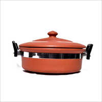 2 Ltr Terracotta Clay Kadai With Lid Thickness: Customize Millimeter (mm)