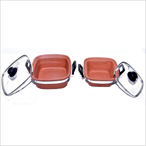 Terracotta Square Donga With Glass Lid Thickness: Customize Millimeter (Mm)