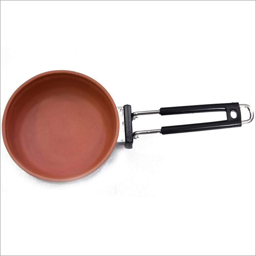 1 Ltr Terracotta Fry Pan - Material: Terracotta, Thickness: Customizable | Durable, Easy to Clean, Smooth Surface Finish