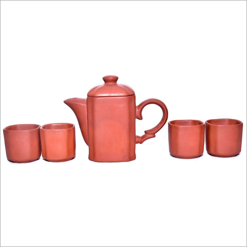 Handmade Terracotta Tea Set - Available in Multiple Sizes, Customizable Thickness | Durable, Easy to Clean, Smooth Surface Finish
