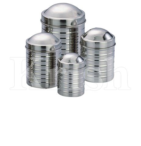 Ribbed Canister with Dome cover