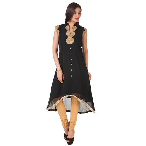 Fasense Georgette Pink Stitched Kurti