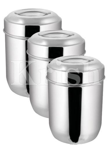 Apple Canister with Pull Back on Lid