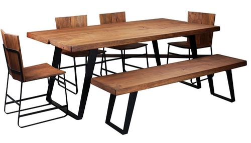 Dinning Set-4-1 - Chair Material: Wood