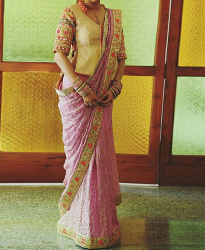 Baby Pink Nazneen Silk