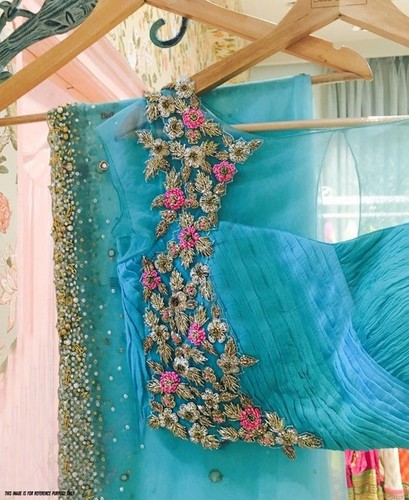 Net Saree - Embroidered Dudhiya Color, Spring Season Style with Diamond and Stone Work, Bollywood Elegance