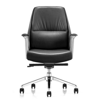 Edge Medium Back Chair - Black Finish, 975mm Height x 650mm Width | Ergonomic Design, Fixed Armrests, Improve Posture, Reduce Back Pain, Increase Workplace Productivity