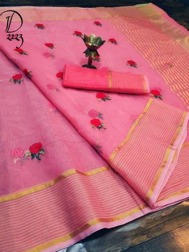 Multy Silk Embroidery Saree