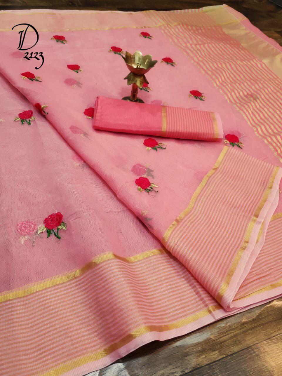 Silk Embroidery Saree