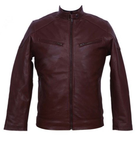 Winter Brown Men Leather Jacket
