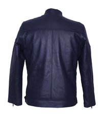 Men Blue Leather Jacket