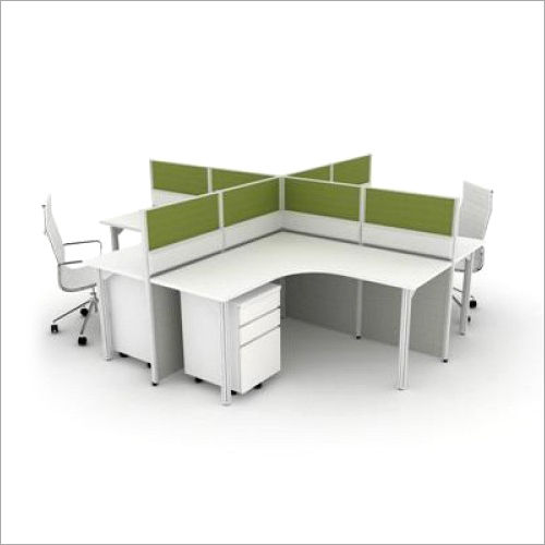 Durable Four Seater Wooden Workstation