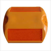 Solar Road Stud - Abs Material, Standard Size, Yellow & Orange Colors | Impact Resistant, Dual Design For Enhanced Visibility