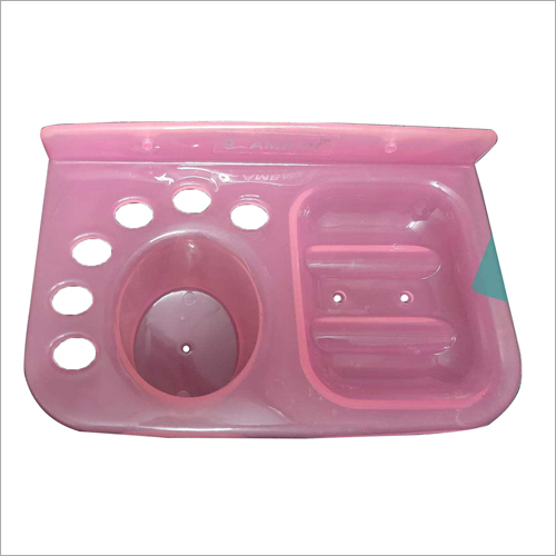 Plastic Wall Mounted Soap Case And Brush Holder