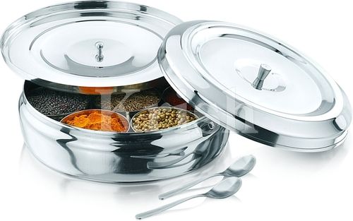 As Per Requirement See Through Lid Masala Dabba- Belly