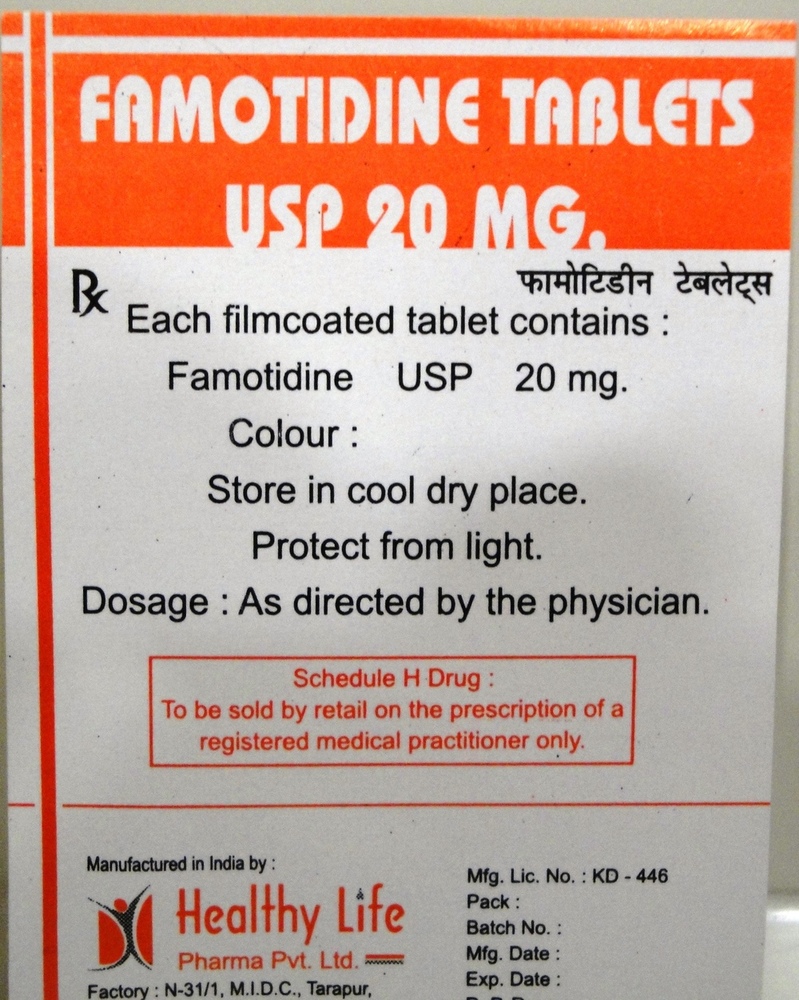 Famotidine Tablets USP 20 mg