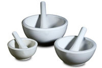 Micro Pestle - Ceramic, Round Shape | Manual Grinding And Mixing Tool For Substances