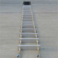 Aluminium Rope Ladder - 6" Width, 15" Step Distance, 20mm Lifeline With Two Carabiner Hooks | Industrial Use, Commercial Applications