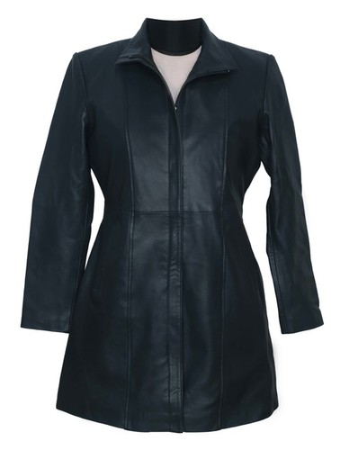 Coat Leather Women Overcoat